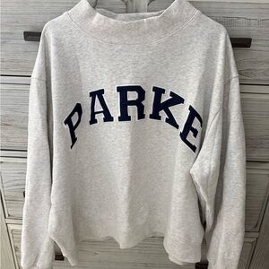 Parke Light Grey Mock neck Sweatshirt